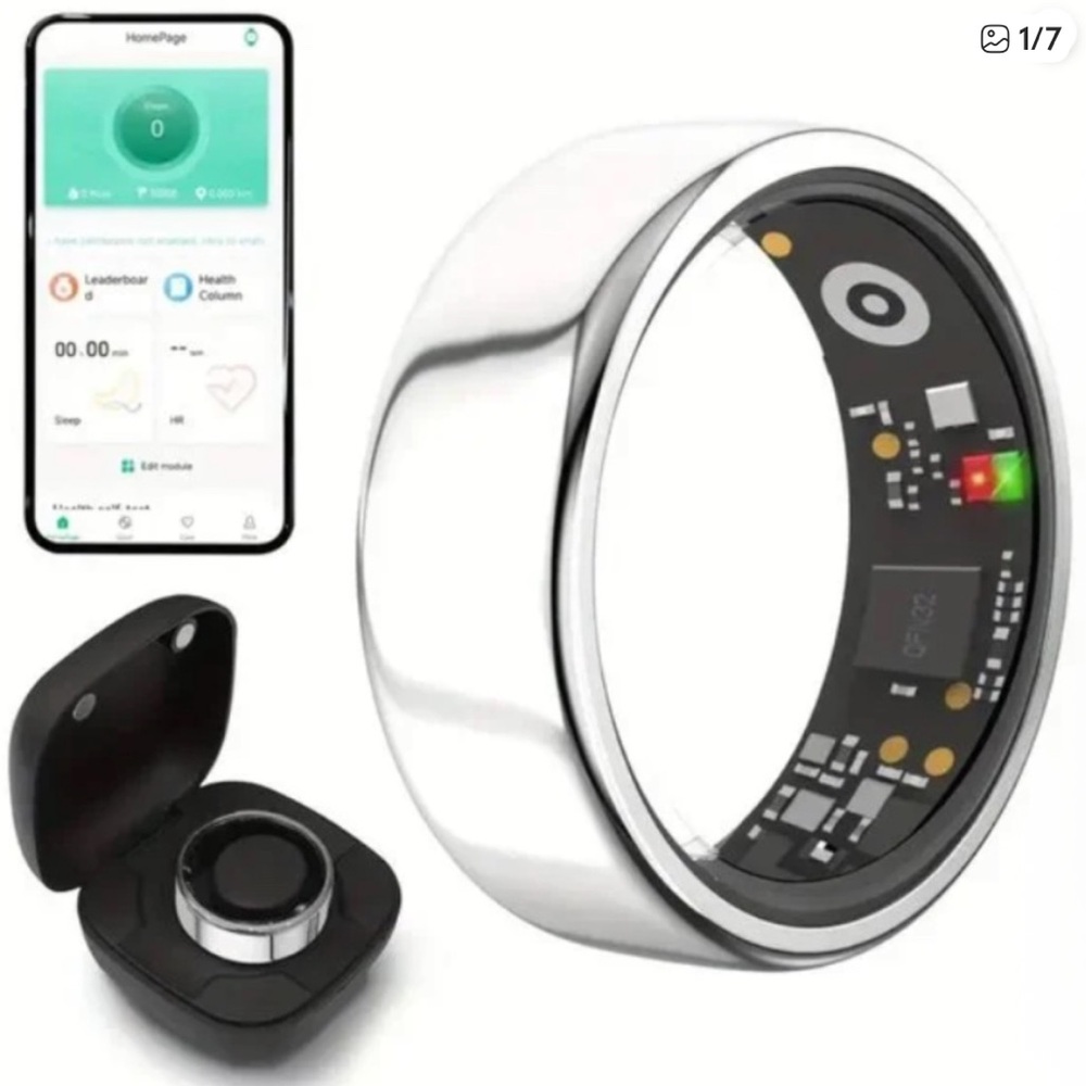 IP68 Smart Ring SILVER Next Gen Health Sleep Monitoring & Fitness Tracker